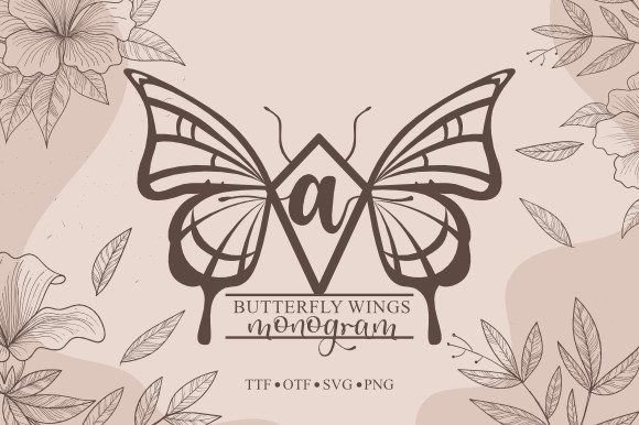 Butterfly Wings Monogram Font