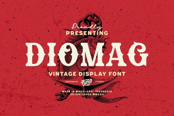 Diomag: A Vintage Display Font for Creative Makers