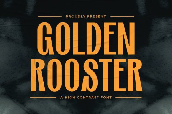 Golden Rooster Font for Web Design