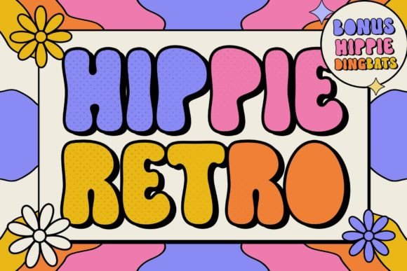 Hippie Retro Font for Creative Brands