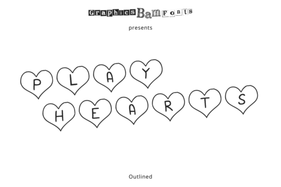 Play Hearts Outlined Font Review