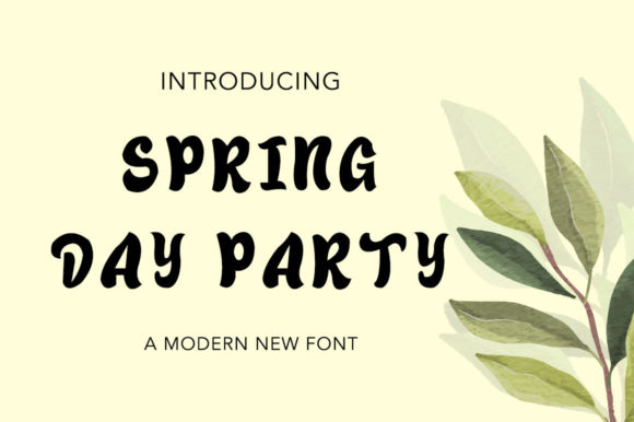Spring Day Party Font for Business