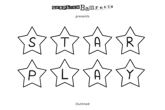 Star Play Outlined Font