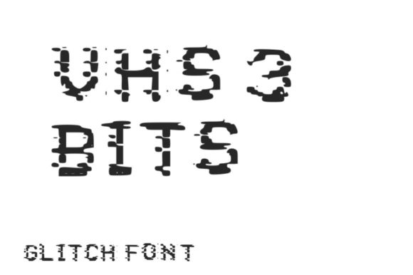 VHS Glitch 3 Bits Font